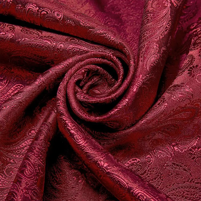 Barry.Wang Mens Scarf Jacquard Floral Paisley Casual Formal Gold Green Red Blue Purple Gray For Male Wedding Business Party