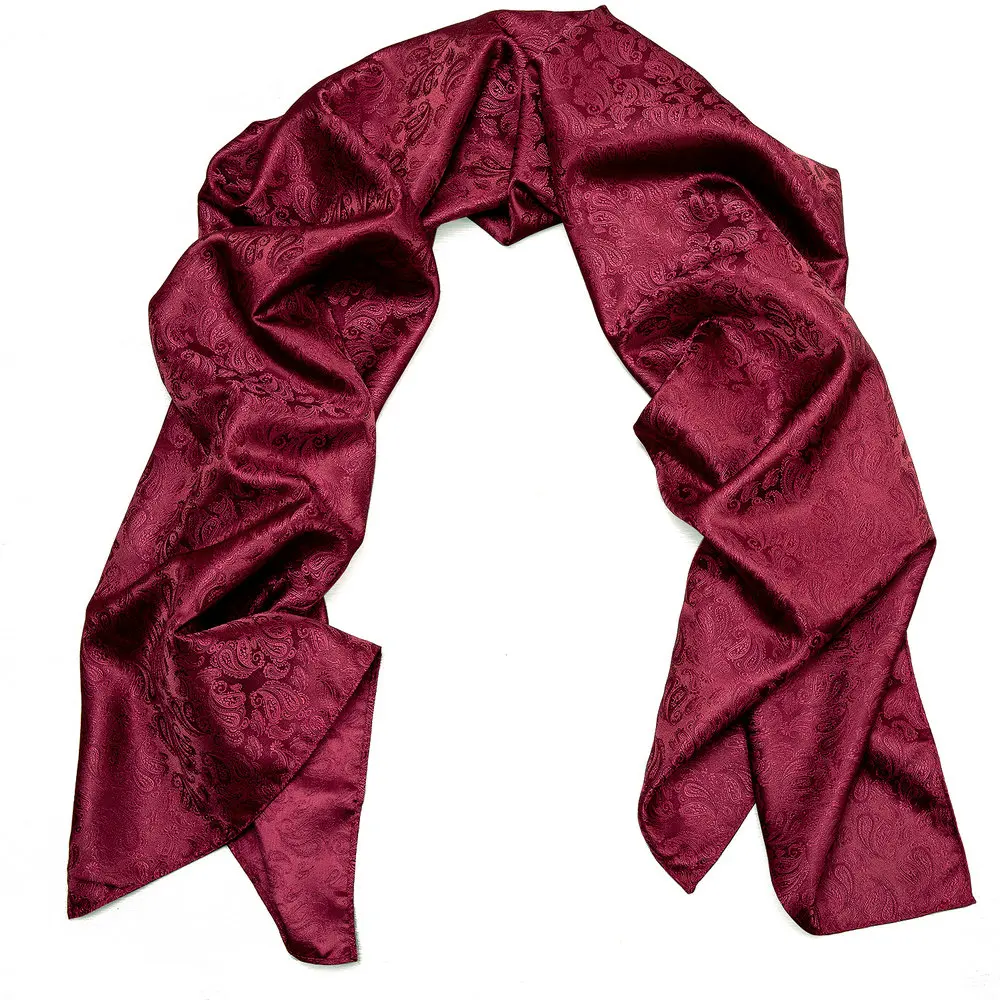 Barry.Wang Mens Scarf Jacquard Floral Paisley Casual Formal Gold Green Red Blue Purple Gray For Male Wedding Business Party