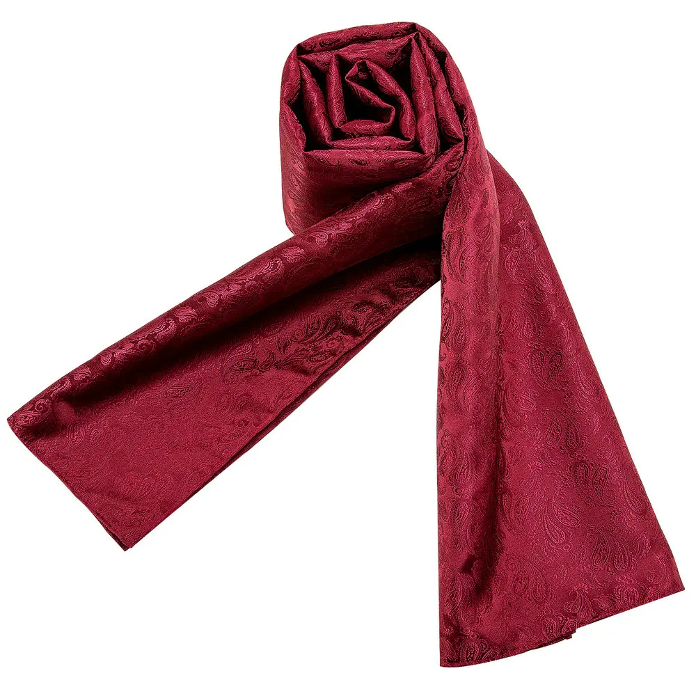 Barry.Wang Mens Scarf Jacquard Floral Paisley Casual Formal Gold Green Red Blue Purple Gray For Male Wedding Business Party