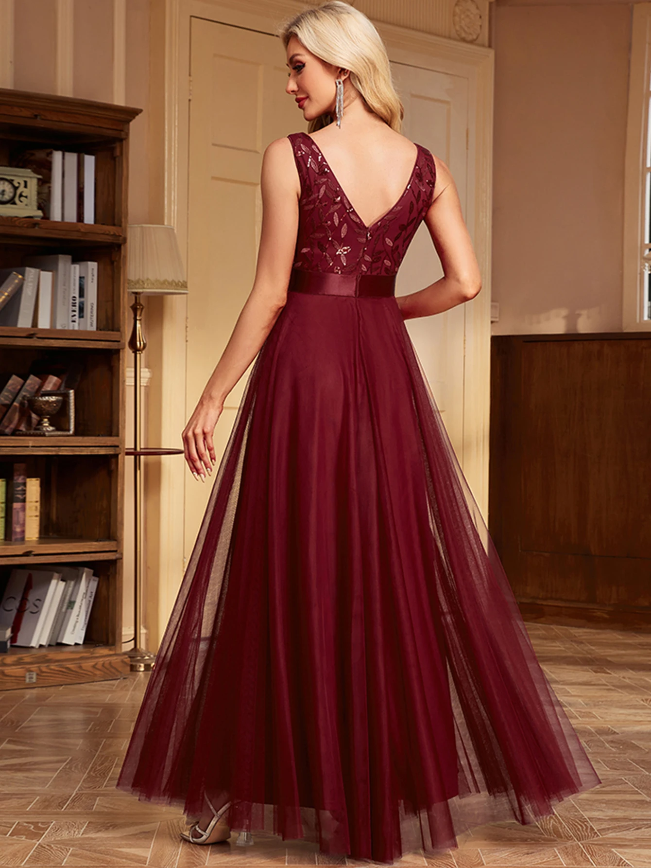 Sexy Prom Bridesmaid Dresses for Women Elegant Mesh Birthday Evening Party Dress Woman Backless Maxi Sequin Summer Dress Vestido