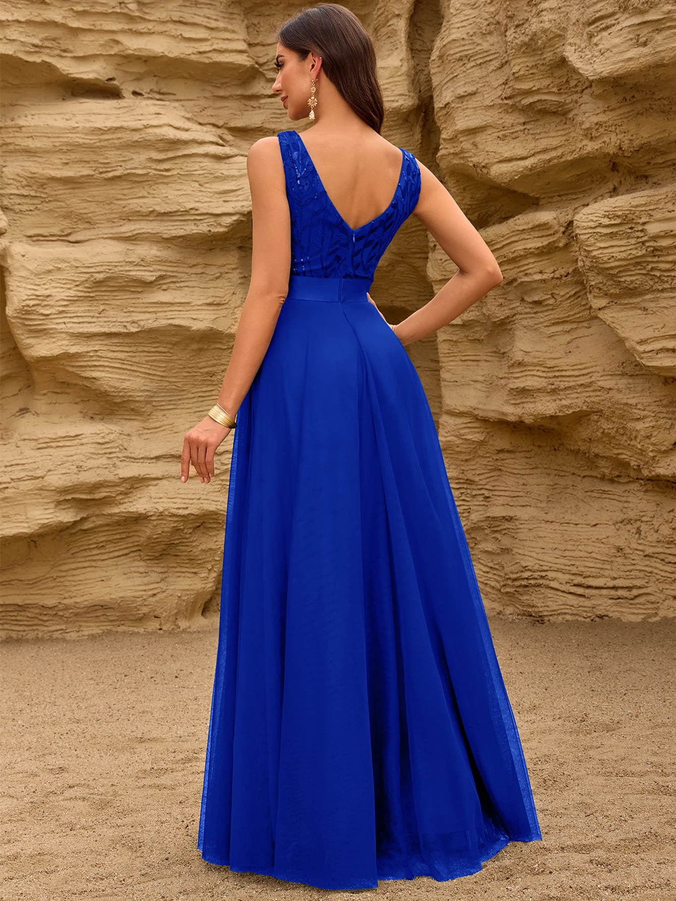 Sexy Prom Bridesmaid Dresses for Women Elegant Mesh Birthday Evening Party Dress Woman Backless Maxi Sequin Summer Dress Vestido