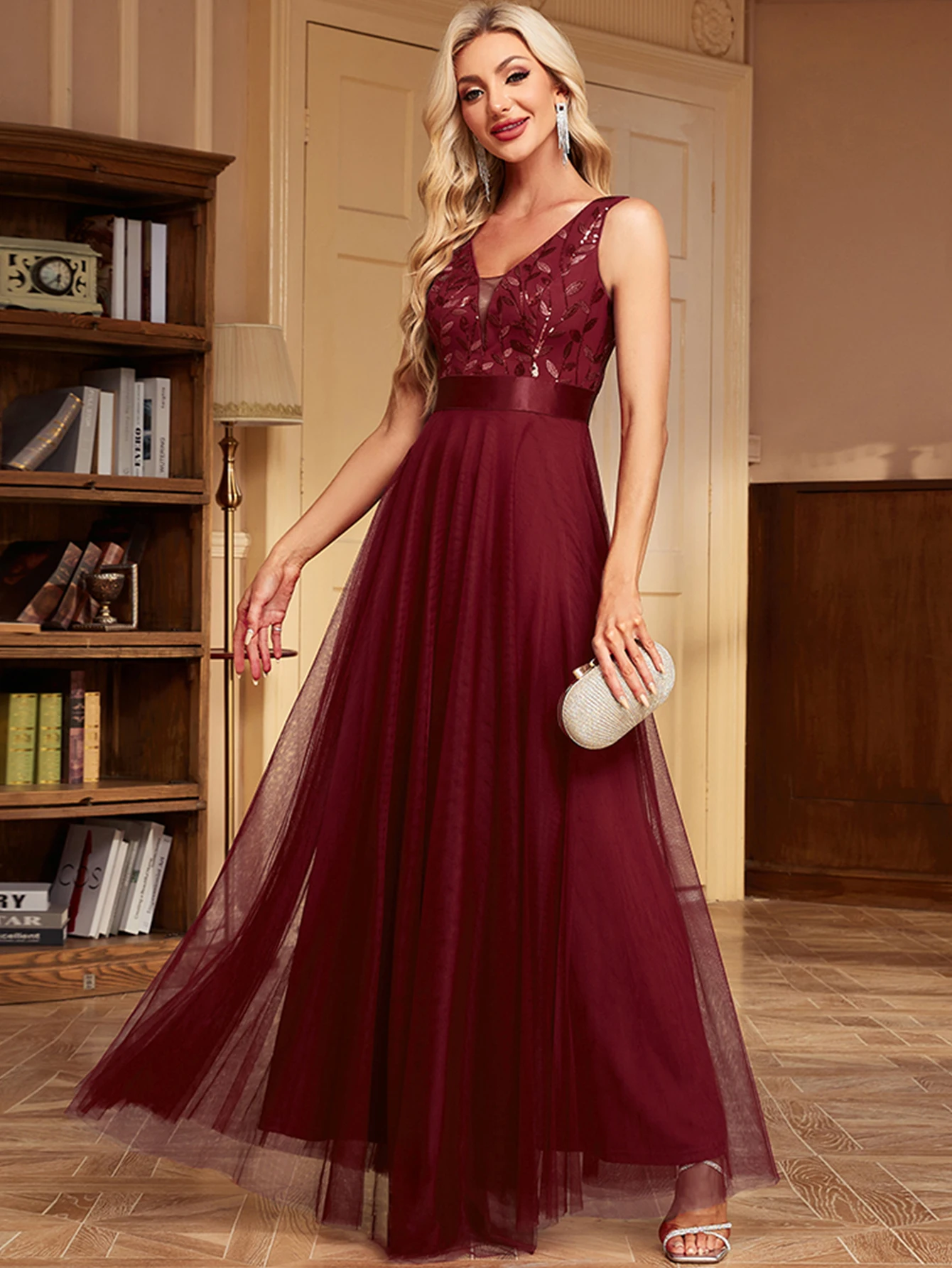 Sexy Prom Bridesmaid Dresses for Women Elegant Mesh Birthday Evening Party Dress Woman Backless Maxi Sequin Summer Dress Vestido