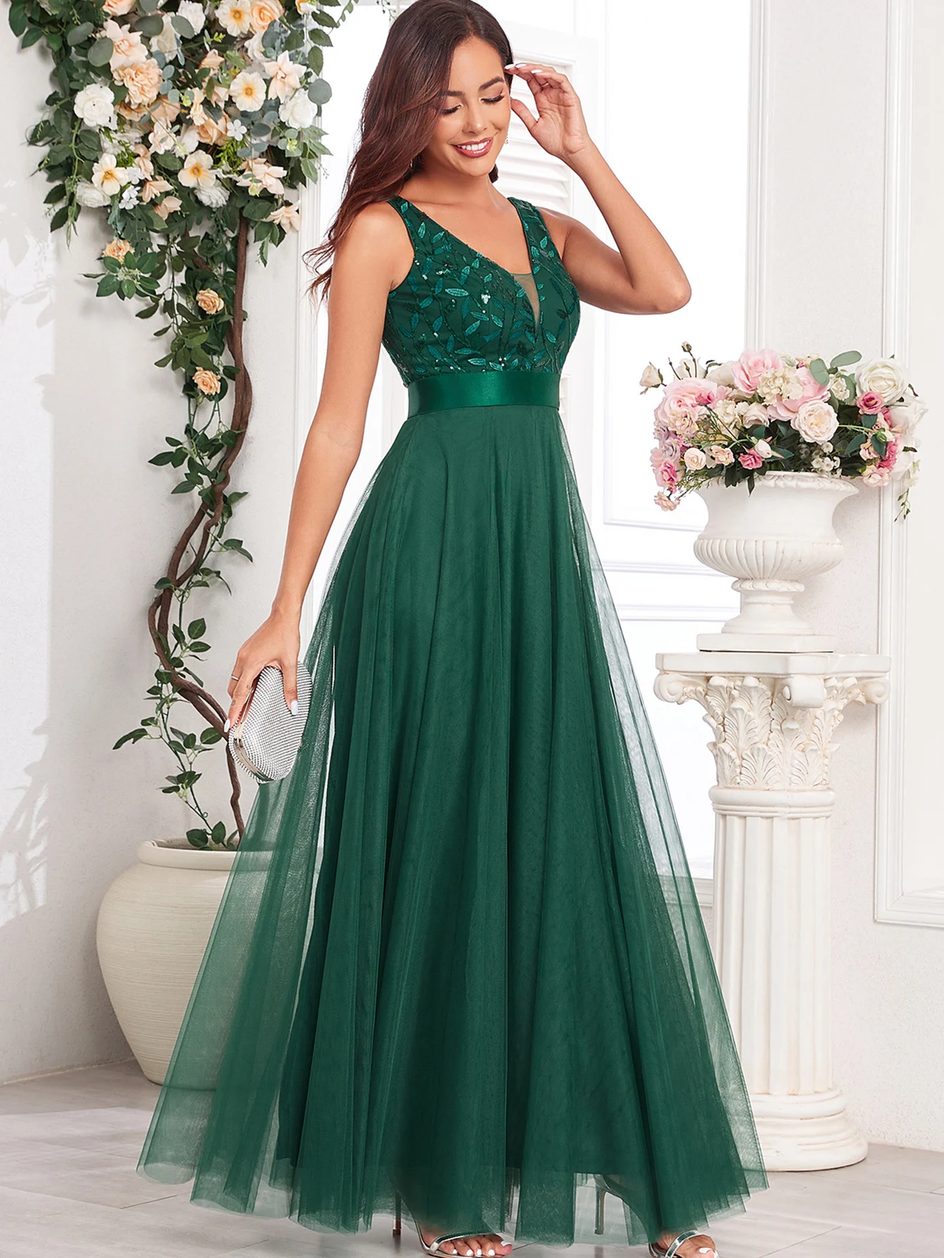 Sexy Prom Bridesmaid Dresses for Women Elegant Mesh Birthday Evening Party Dress Woman Backless Maxi Sequin Summer Dress Vestido