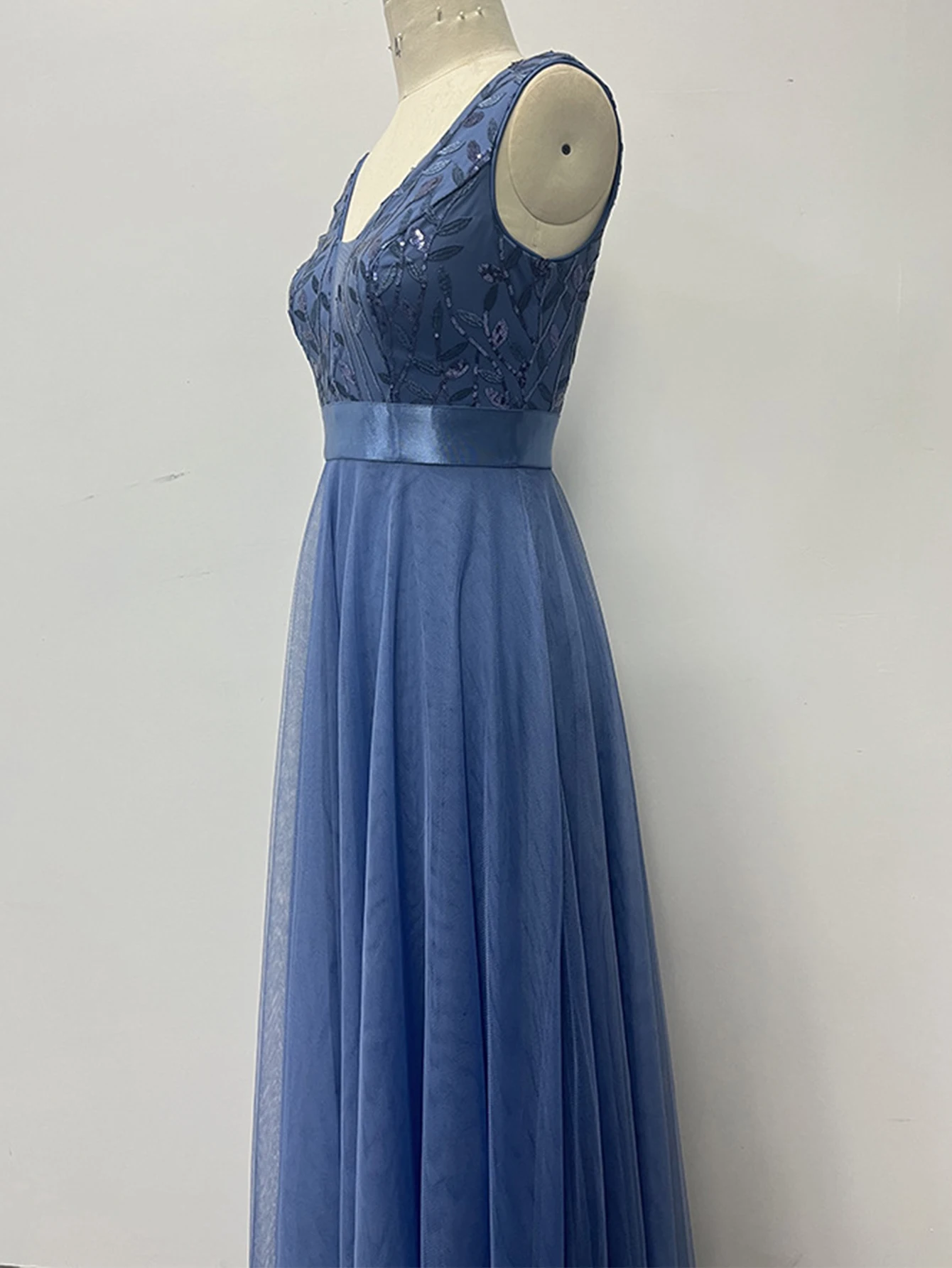 Sexy Prom Bridesmaid Dresses for Women Elegant Mesh Birthday Evening Party Dress Woman Backless Maxi Sequin Summer Dress Vestido