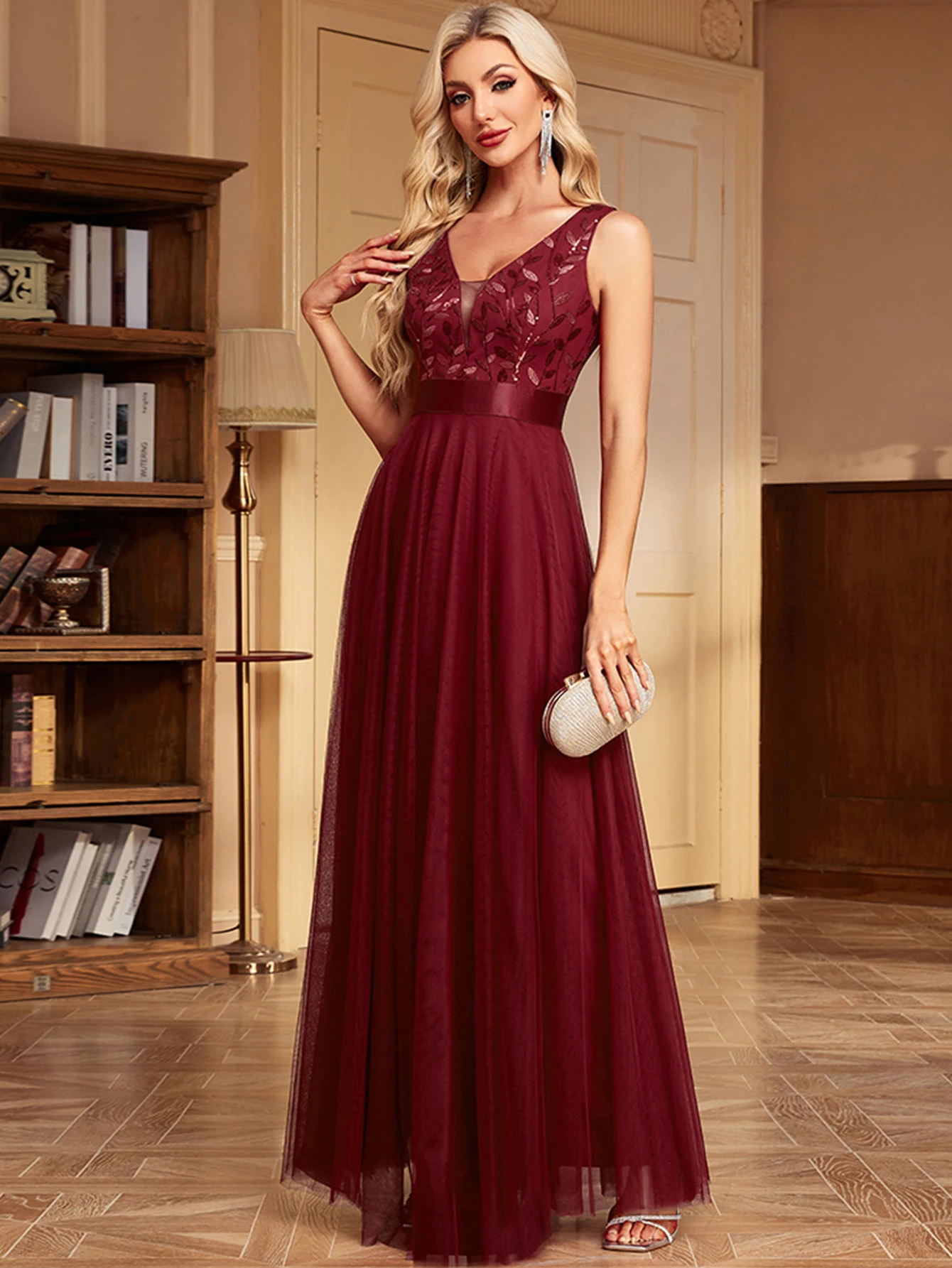 Sexy Prom Bridesmaid Dresses for Women Elegant Mesh Birthday Evening Party Dress Woman Backless Maxi Sequin Summer Dress Vestido