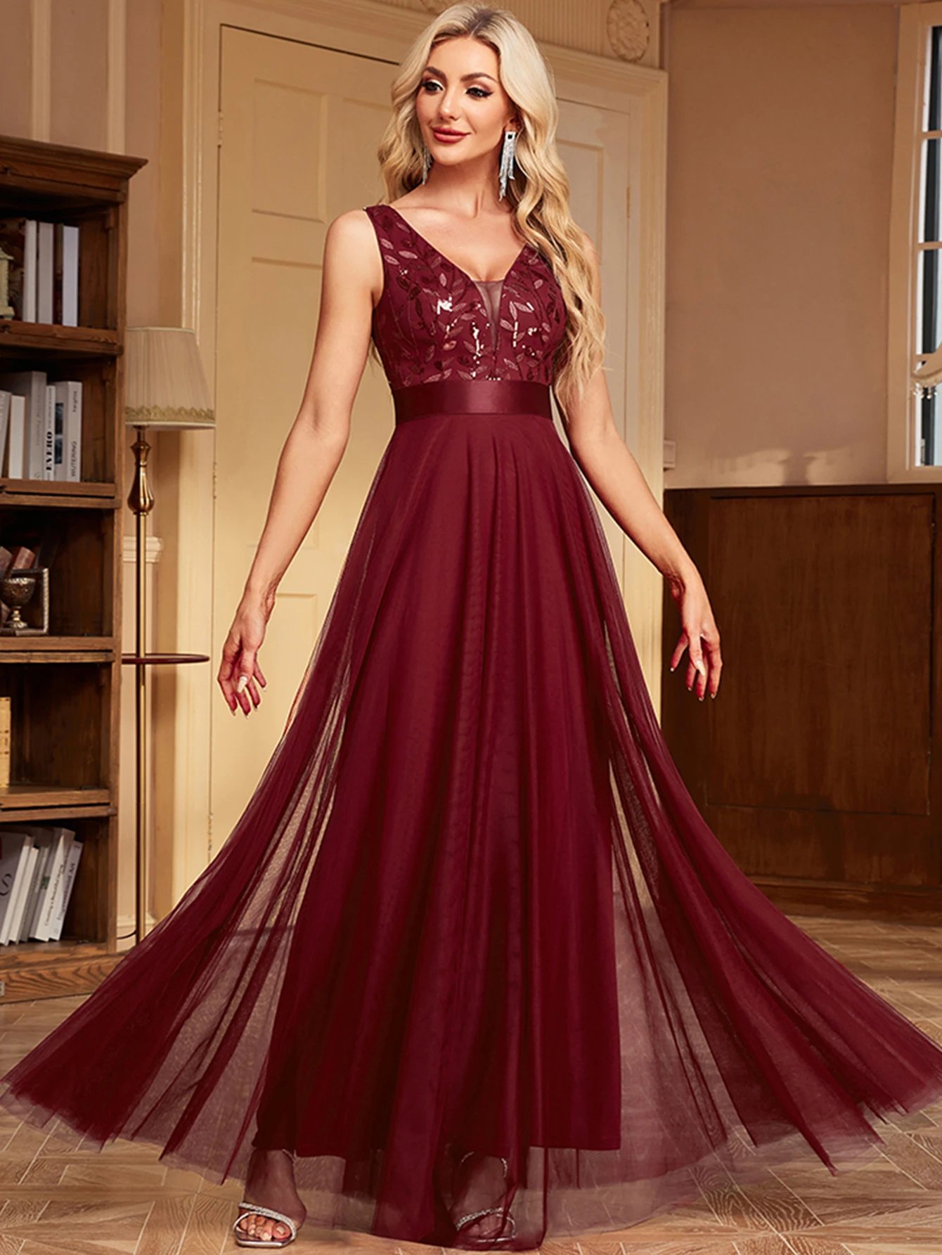 Sexy Prom Bridesmaid Dresses for Women Elegant Mesh Birthday Evening Party Dress Woman Backless Maxi Sequin Summer Dress Vestido