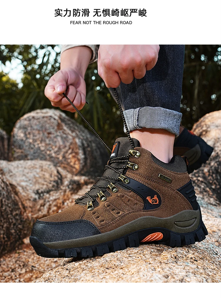 Men's Military Tactical Boots Army Boots Men Side Zipper Military Boots Men Anti-Slip Ankle Boots Work Safety Shoes Hiking Shoes