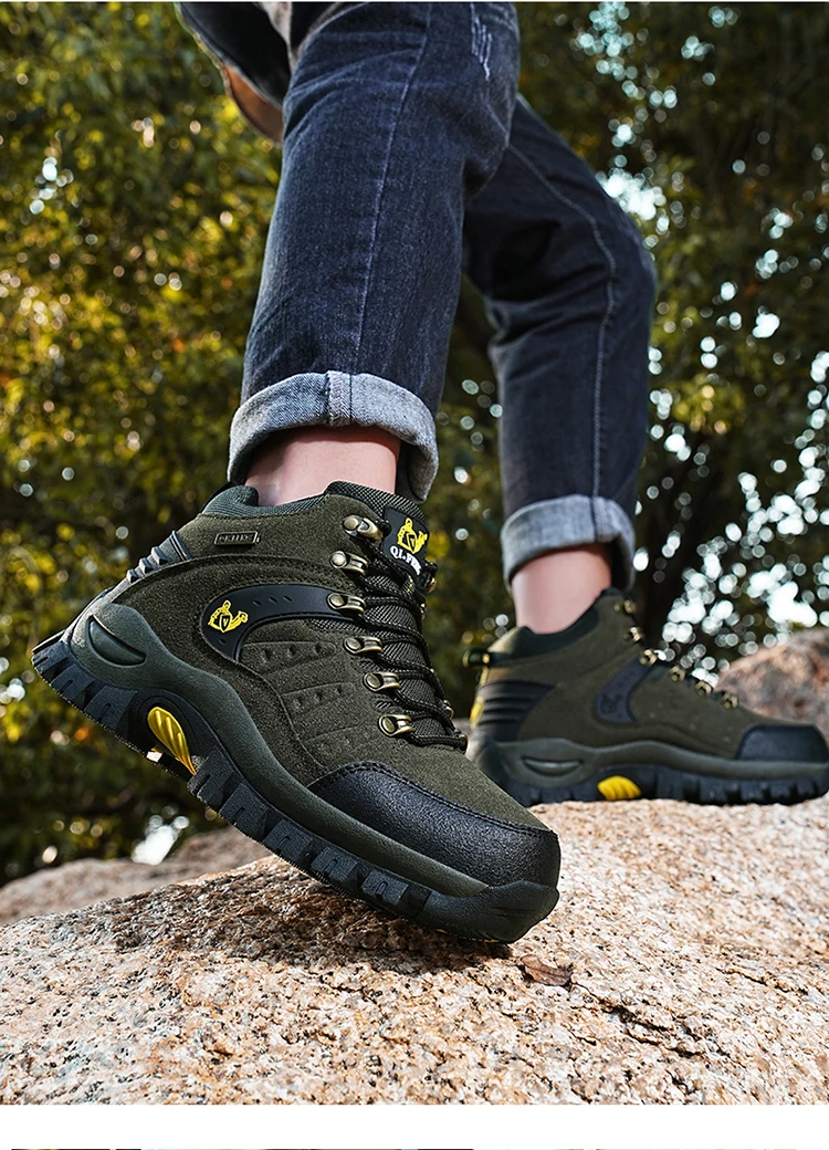 Men's Military Tactical Boots Army Boots Men Side Zipper Military Boots Men Anti-Slip Ankle Boots Work Safety Shoes Hiking Shoes