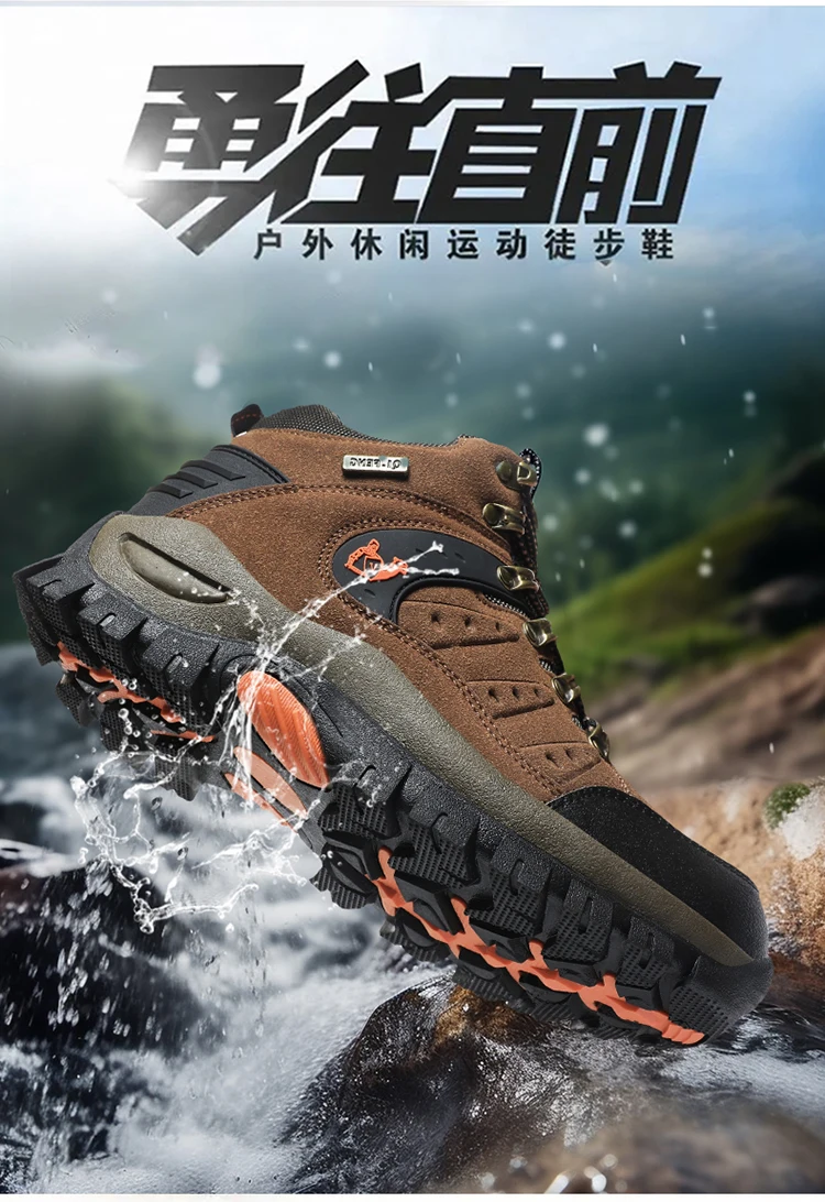 Men's Military Tactical Boots Army Boots Men Side Zipper Military Boots Men Anti-Slip Ankle Boots Work Safety Shoes Hiking Shoes