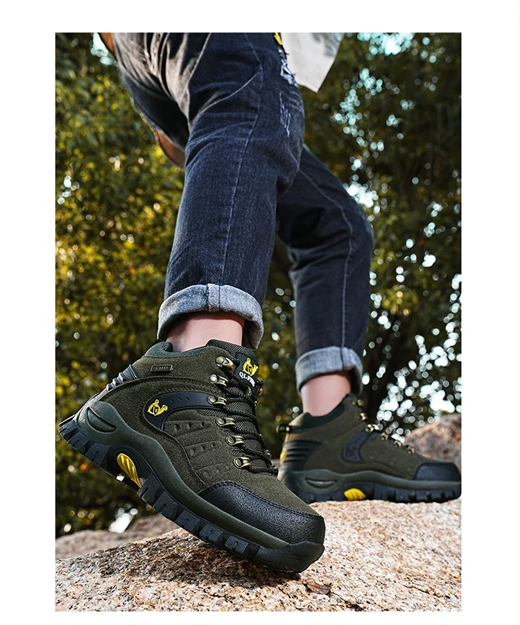 Men's Military Tactical Boots Army Boots Men Side Zipper Military Boots Men Anti-Slip Ankle Boots Work Safety Shoes Hiking Shoes
