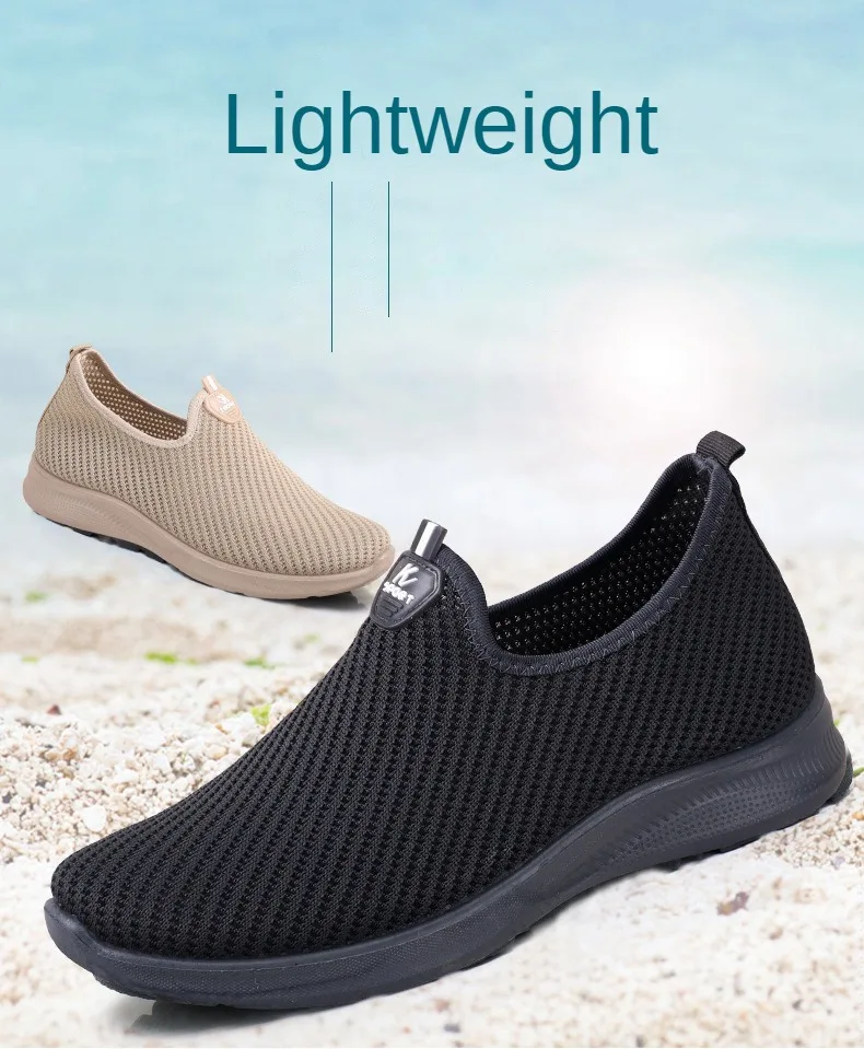 2025 Men's Shoes Casual Sneakers Spring Summer Breathable Soft Sole Lightweight Affordable Lazy Sneakers Men's Shoes