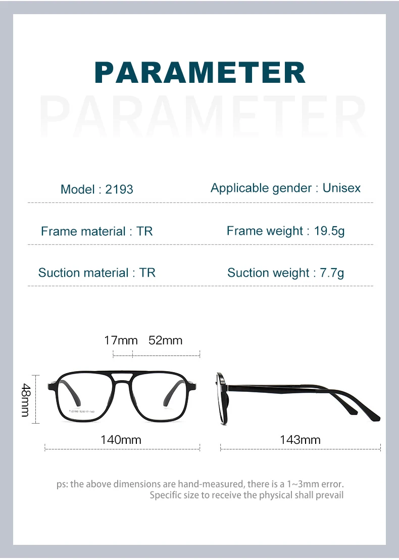 VICKY Flip-Up Magnetic Clip-On Polarized Sunglasses Customizable Prescription TR90 Myopia Hyperopia Reading Glasses TJ2193