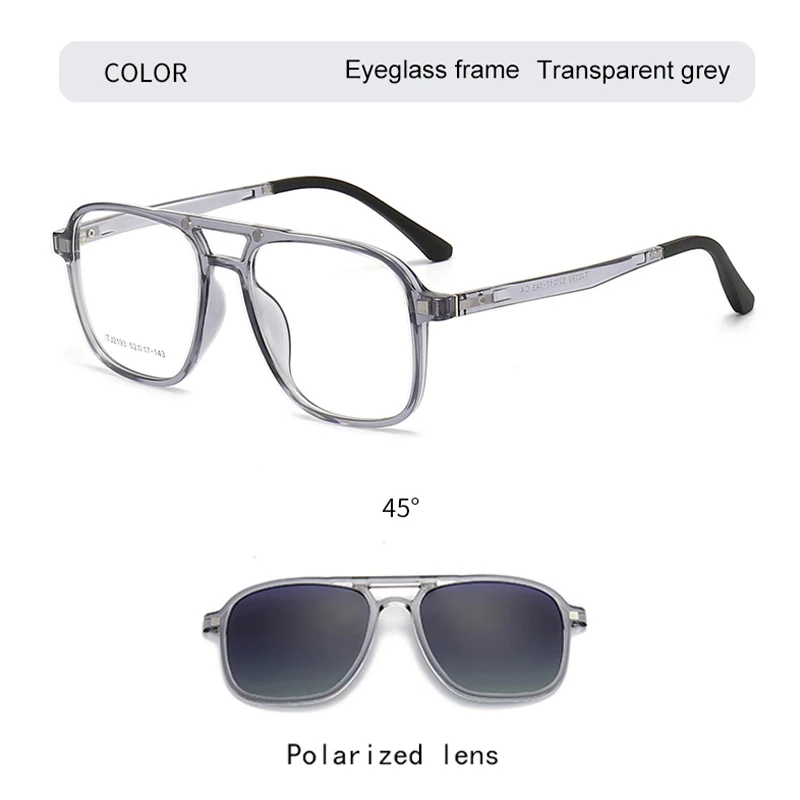 VICKY Flip-Up Magnetic Clip-On Polarized Sunglasses Customizable Prescription TR90 Myopia Hyperopia Reading Glasses TJ2193
