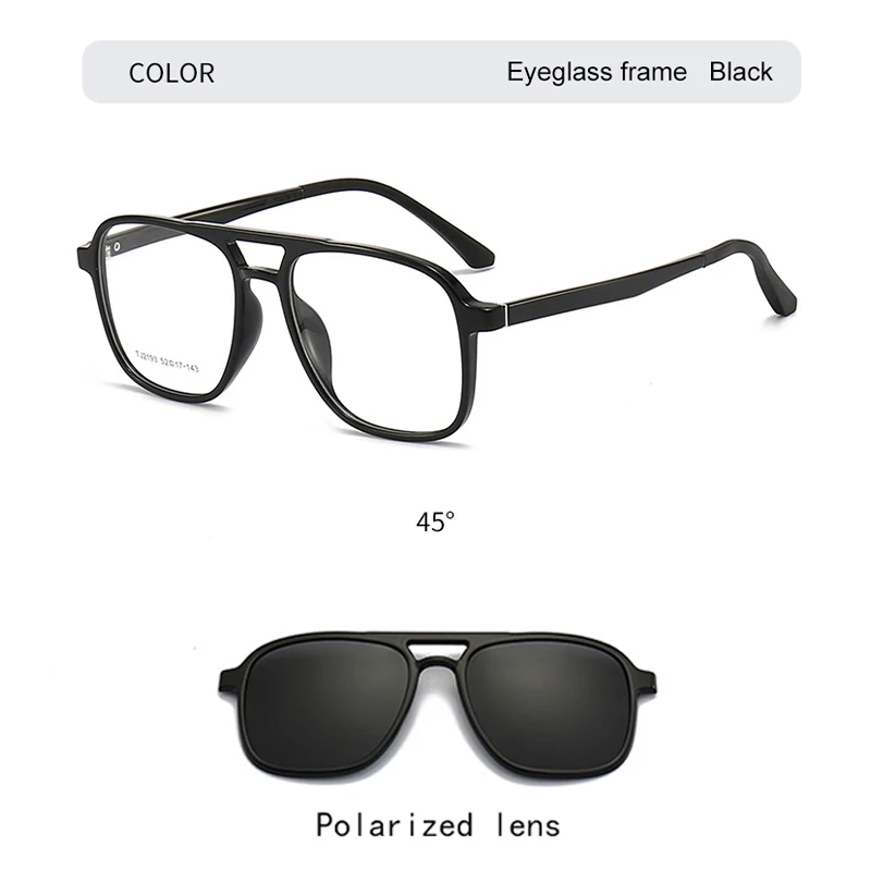 VICKY Flip-Up Magnetic Clip-On Polarized Sunglasses Customizable Prescription TR90 Myopia Hyperopia Reading Glasses TJ2193