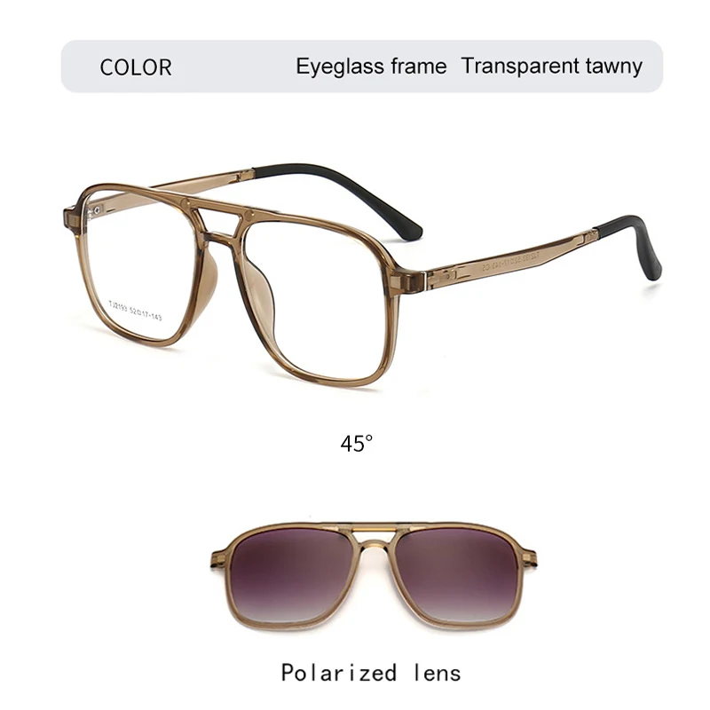 VICKY Flip-Up Magnetic Clip-On Polarized Sunglasses Customizable Prescription TR90 Myopia Hyperopia Reading Glasses TJ2193