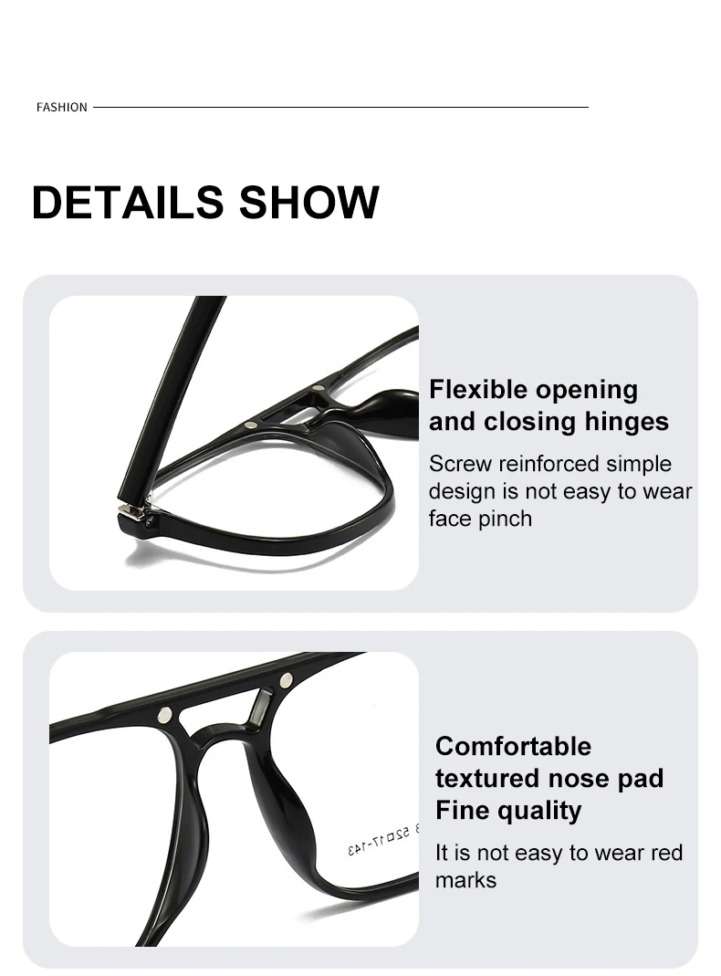 VICKY Flip-Up Magnetic Clip-On Polarized Sunglasses Customizable Prescription TR90 Myopia Hyperopia Reading Glasses TJ2193