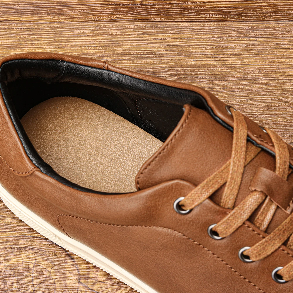 Men's casual shoes 2025 brand fashion comfortable leather shoes men