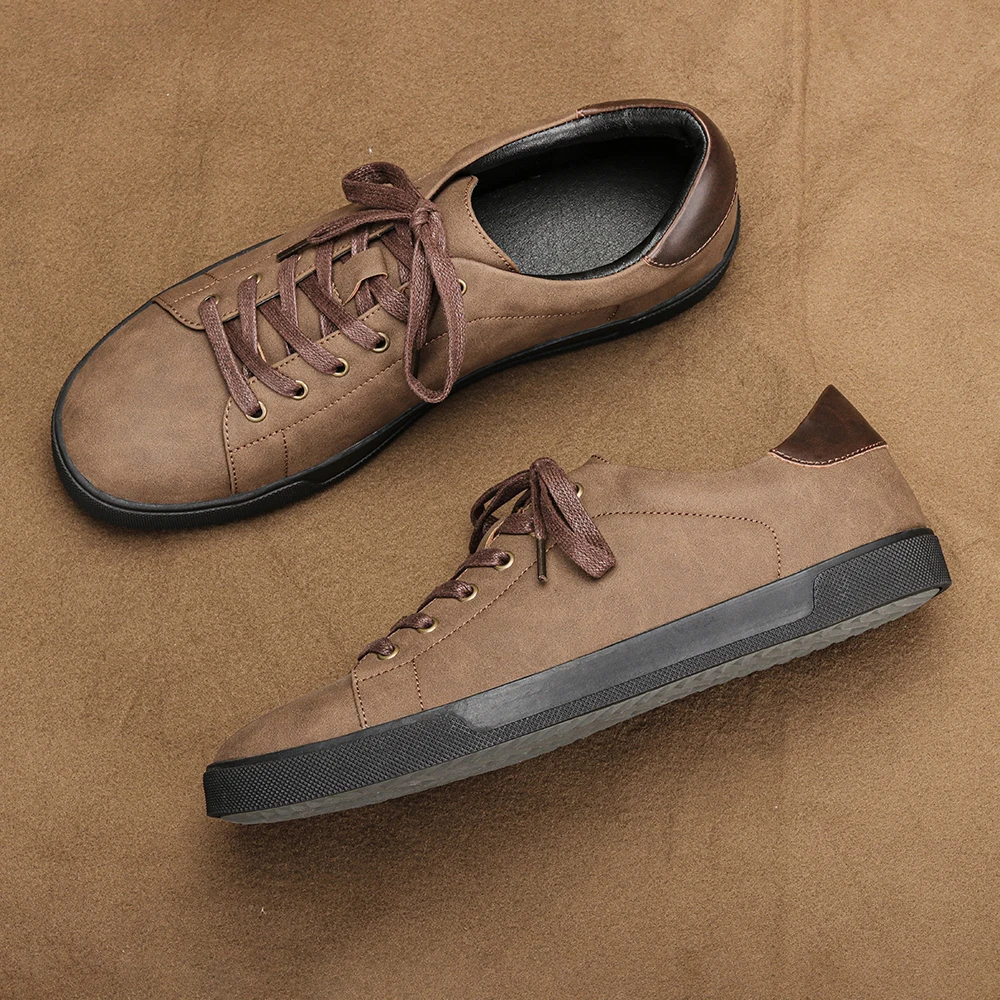 Men's casual shoes 2025 brand fashion comfortable leather shoes men