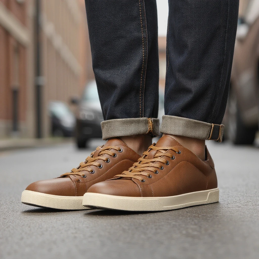 Men's casual shoes 2025 brand fashion comfortable leather shoes men