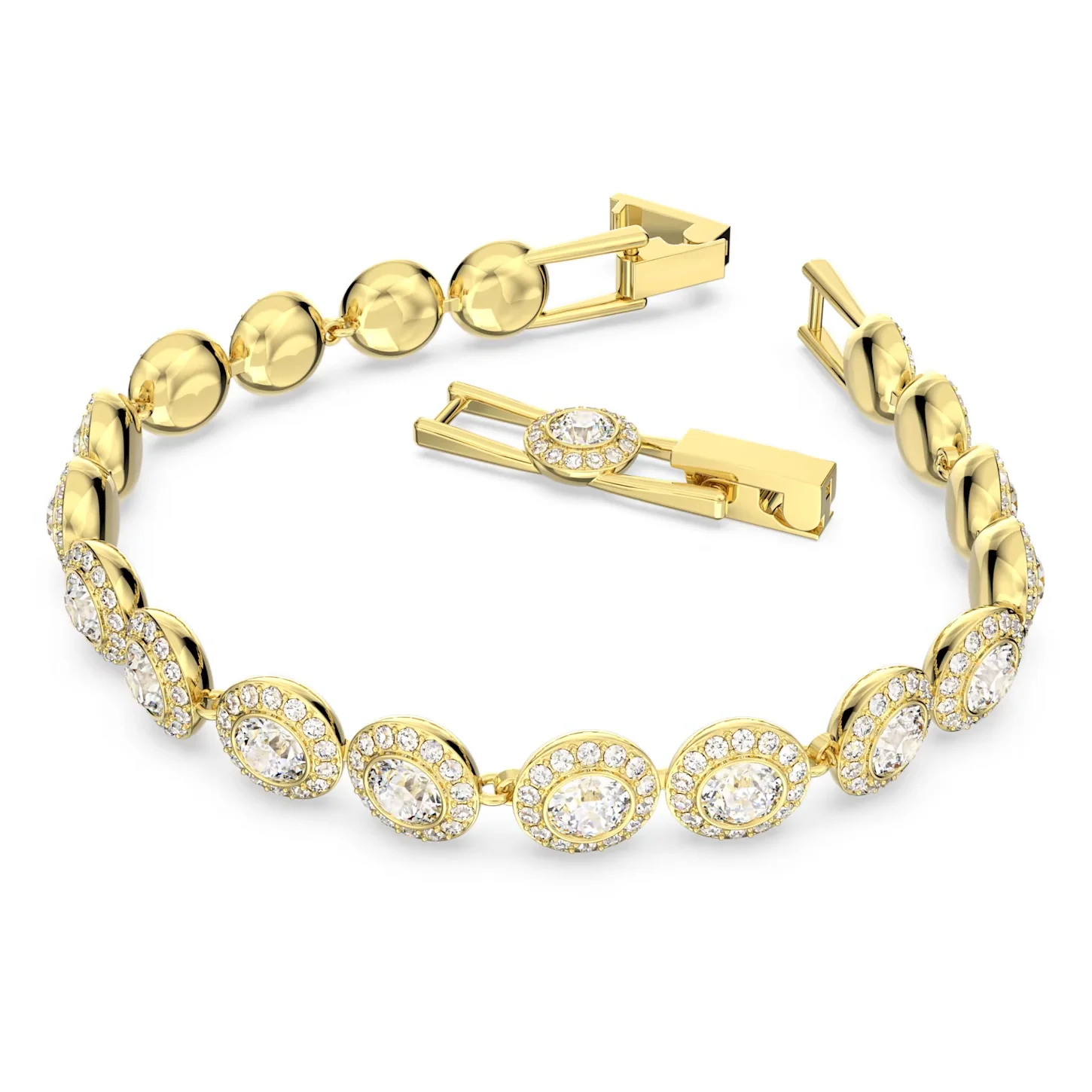 Silver Gold Color Angelic Pave Bracelet for Women Wedding Friends Party Bangles Genuine Crystals from Austria Jewelry