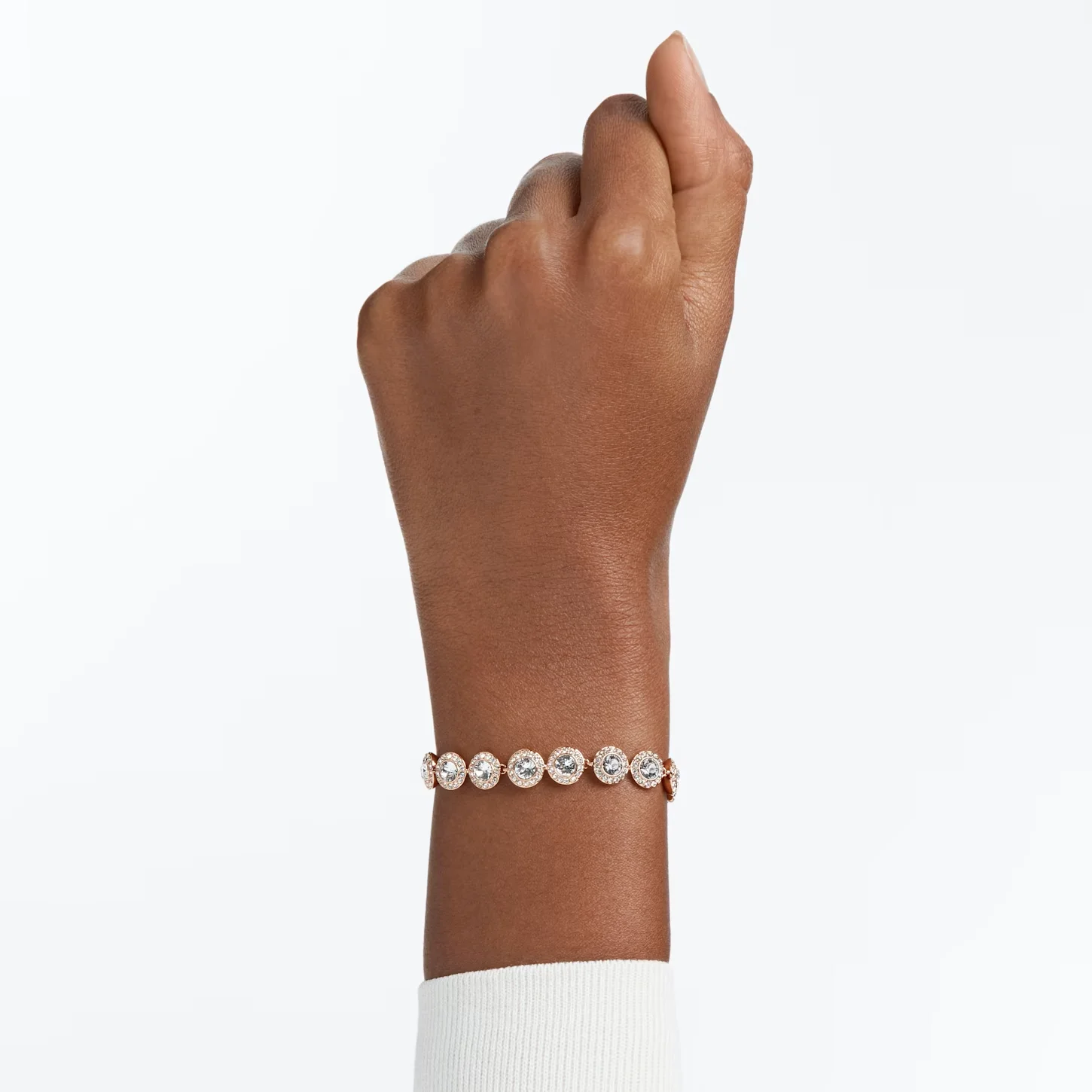 Silver Gold Color Angelic Pave Bracelet for Women Wedding Friends Party Bangles Genuine Crystals from Austria Jewelry