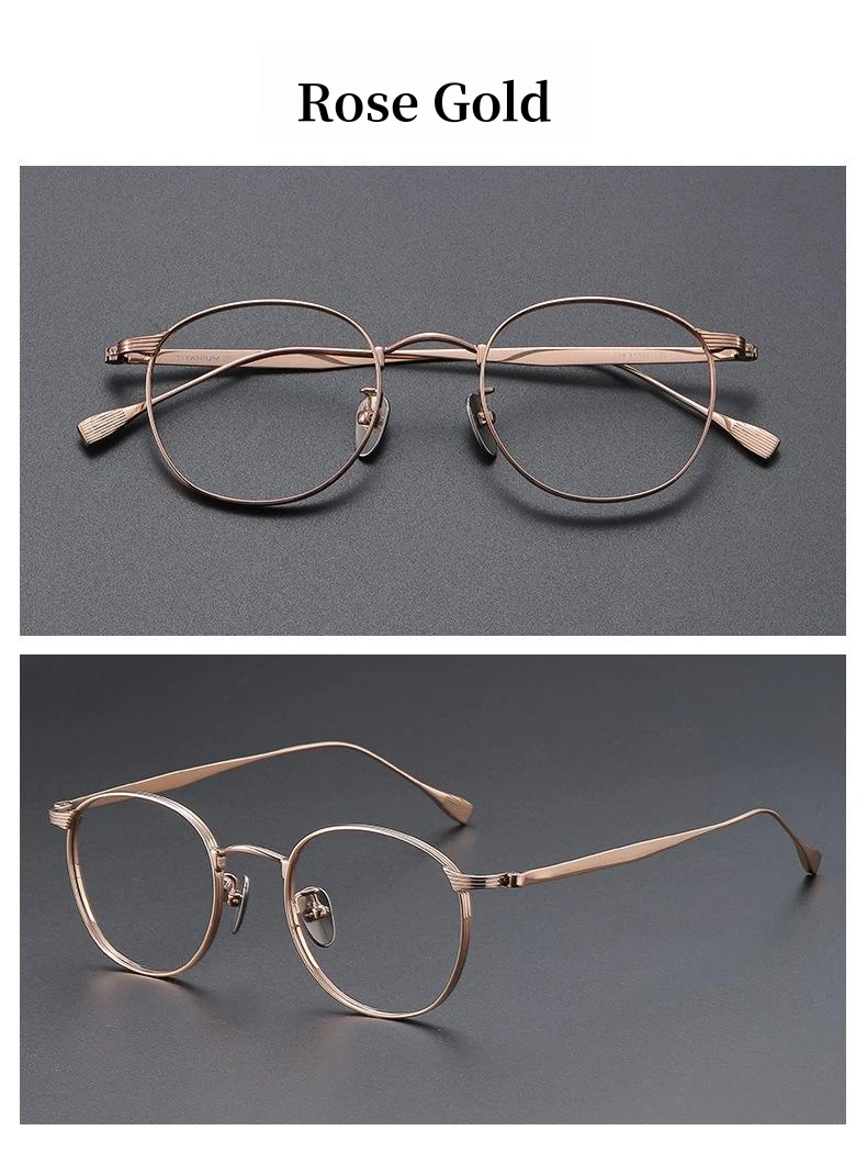 FIRADA Fashion Comfortable Glasses Retro Pure Titanium Eyewear Luxury Optical Prescription Eyeglasses Frame For Men Women 184-C