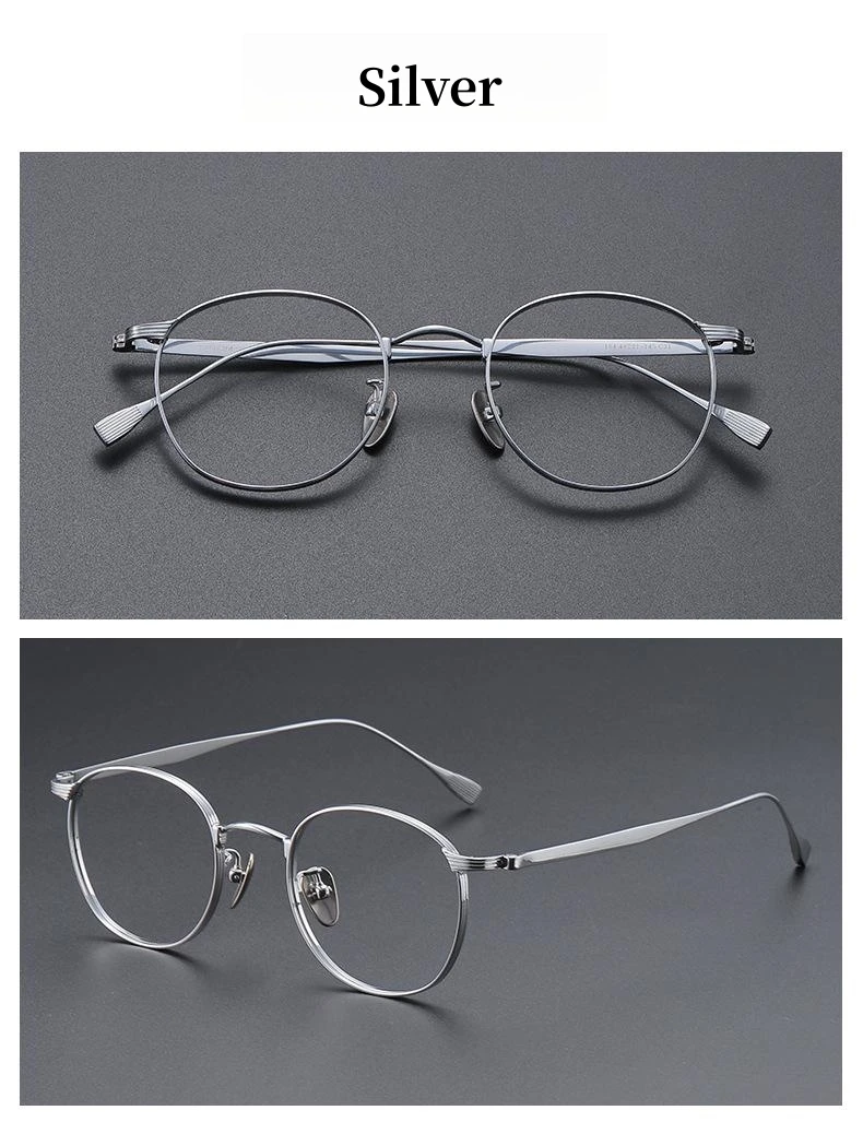 FIRADA Fashion Comfortable Glasses Retro Pure Titanium Eyewear Luxury Optical Prescription Eyeglasses Frame For Men Women 184-C