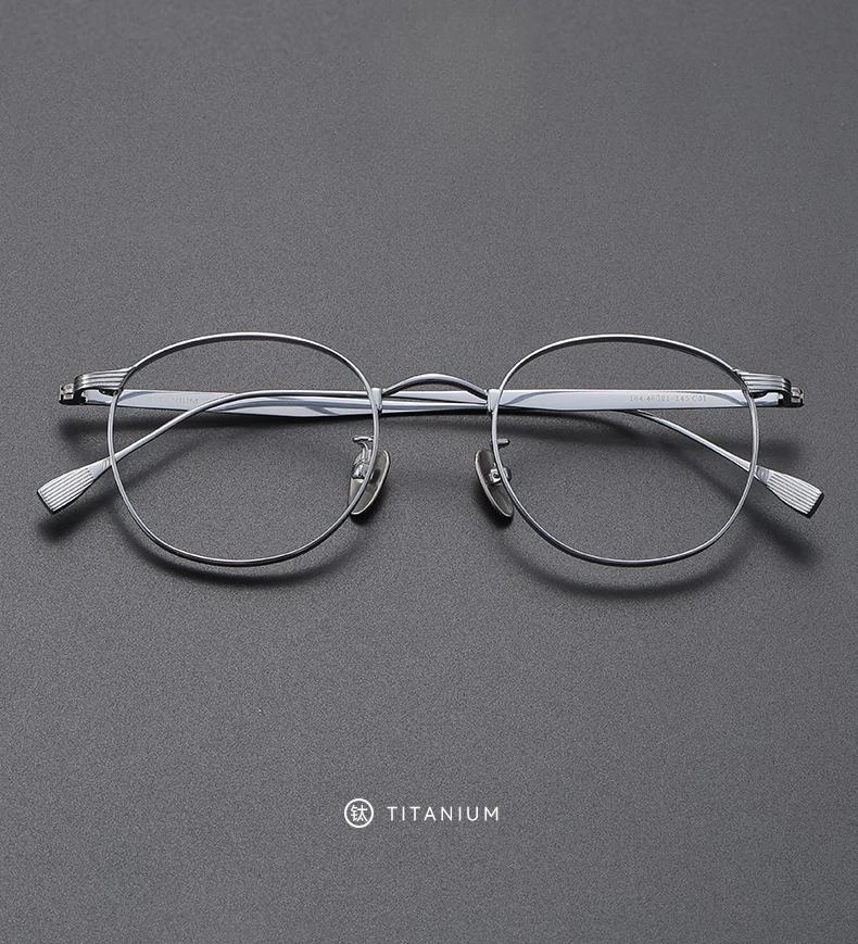 FIRADA Fashion Comfortable Glasses Retro Pure Titanium Eyewear Luxury Optical Prescription Eyeglasses Frame For Men Women 184-C