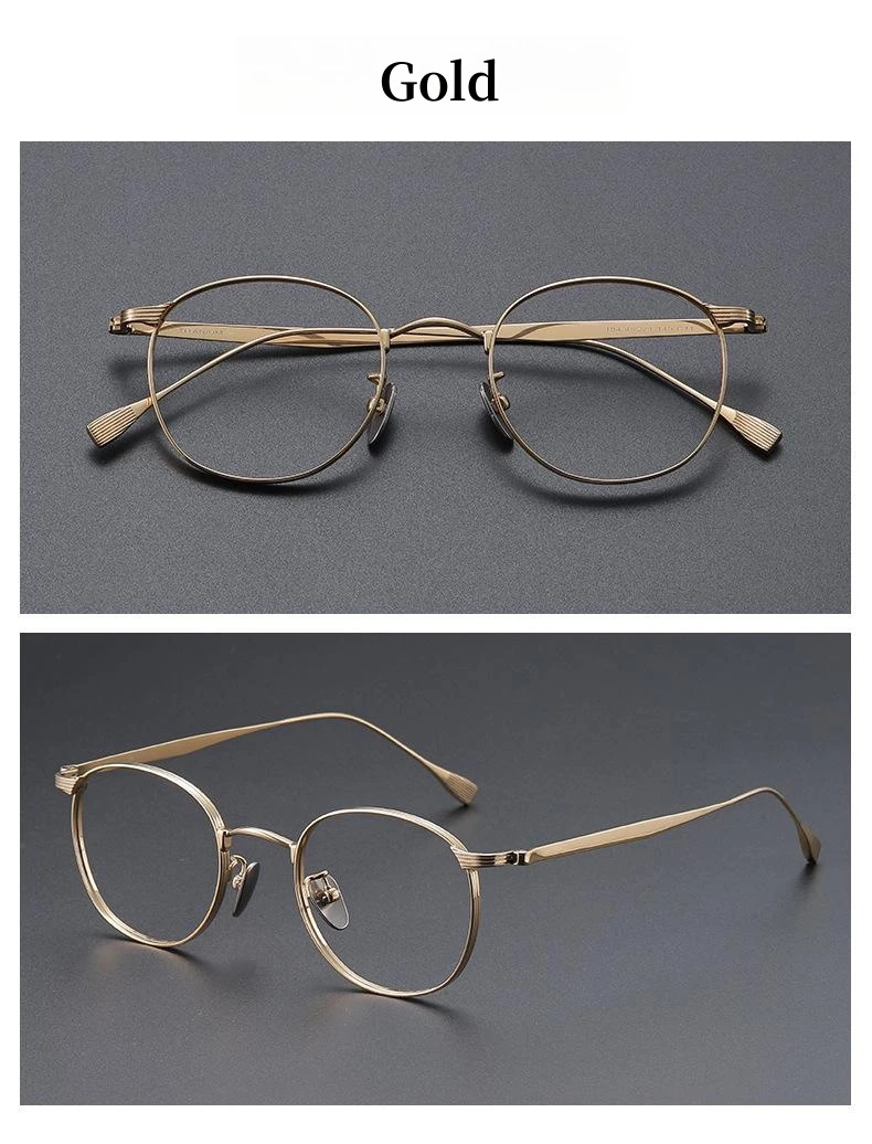 FIRADA Fashion Comfortable Glasses Retro Pure Titanium Eyewear Luxury Optical Prescription Eyeglasses Frame For Men Women 184-C
