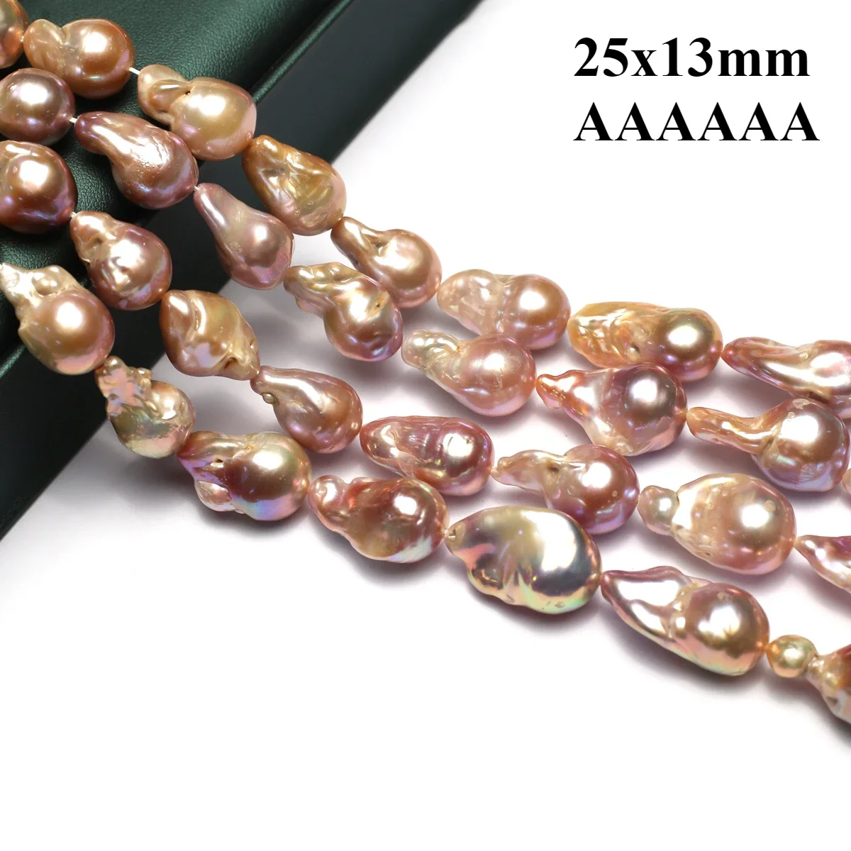 25x13mm 6A Sparkling Clean BaroqueNatural Freshwater Yellow Fishtail Pearl Bead Jewelry Make DIY Necklace Bracelet Accessories