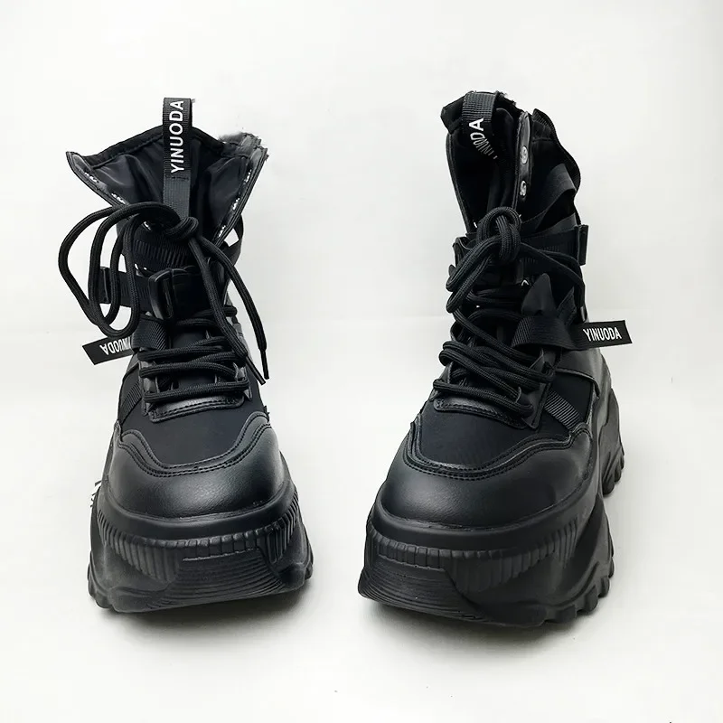 New Platform Sneakers Women Cross Lace Up Light Casual Shoes Fashion Designer Vulcanized Shoes Casual Brand Ladies Short Boots