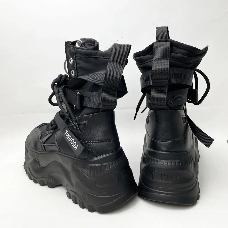 New Platform Sneakers Women Cross Lace Up Light Casual Shoes Fashion Designer Vulcanized Shoes Casual Brand Ladies Short Boots