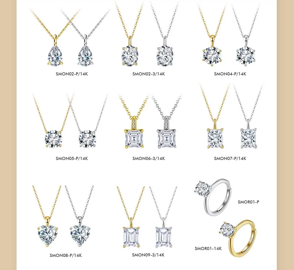 Rinntin Moissanite Diamond Heart Pendant 1-4CT 925 Sterling Silver Chain Necklace Party Choker Fine Jewelry Accessories SMON08