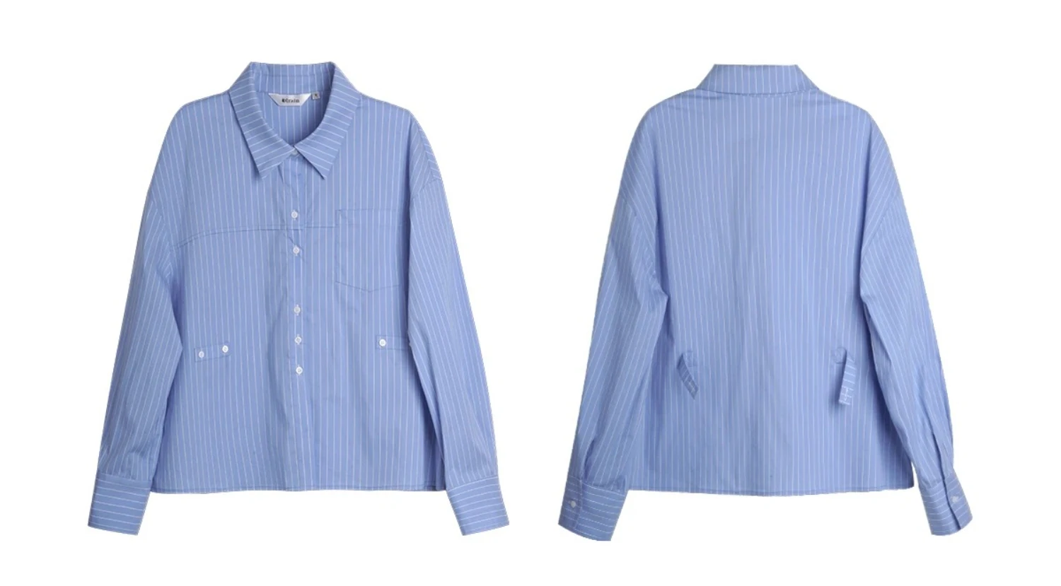 OLrain Woman Fitted Shirts 2026 Spring Fall French Striped Button up Long Sleeve Blouses Commute Women's Clothing O24QC82815