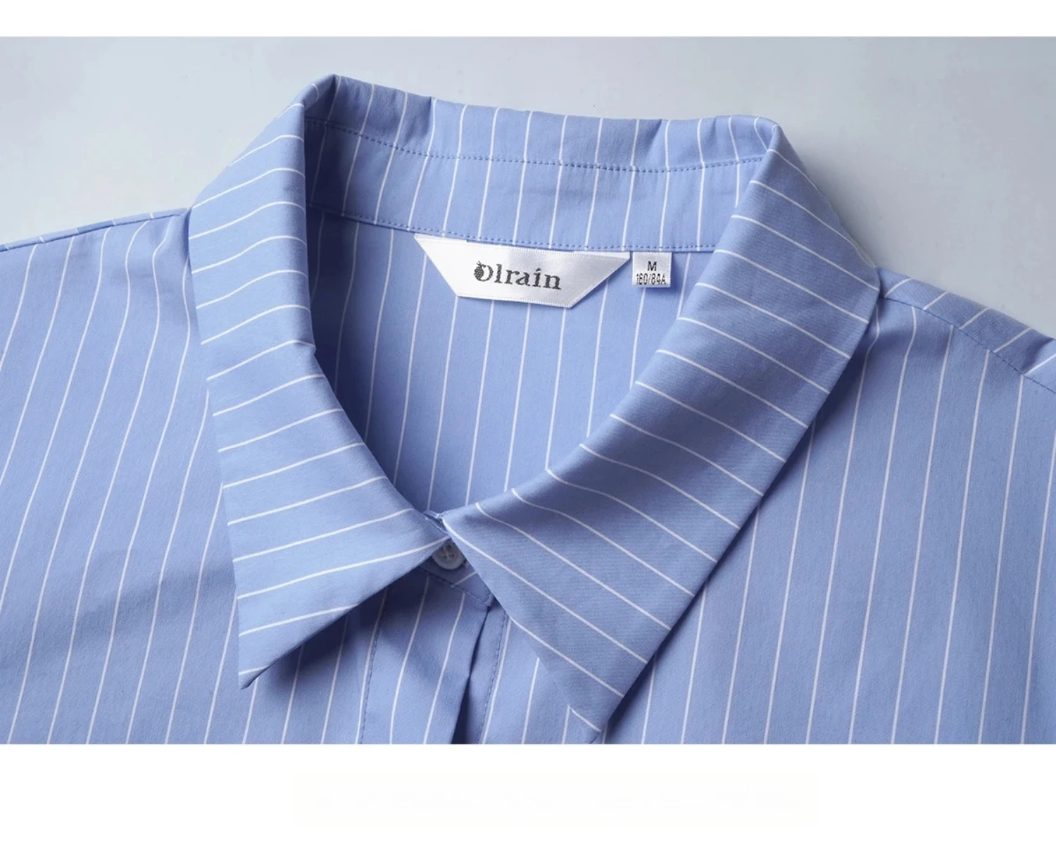 OLrain Woman Fitted Shirts 2026 Spring Fall French Striped Button up Long Sleeve Blouses Commute Women's Clothing O24QC82815