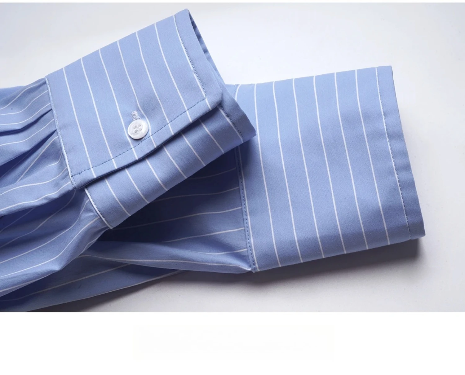 OLrain Woman Fitted Shirts 2026 Spring Fall French Striped Button up Long Sleeve Blouses Commute Women's Clothing O24QC82815