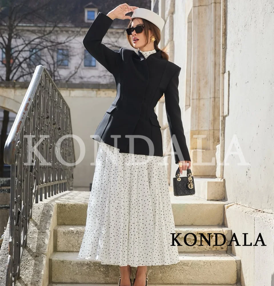 KONDALA Elegant Blazer Women's Commute Blazer Coat 2026 Spring Fall Minimalist Office Lady Party Basic Dinner Slim-Waist Blazer