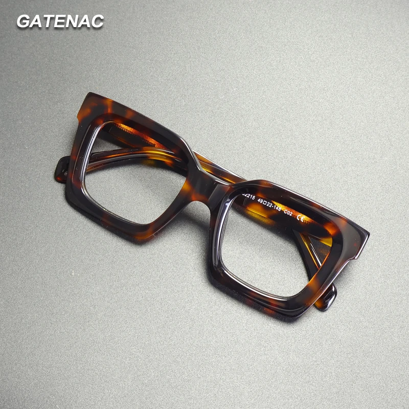 Gatenac Handmade Reading Glasses Women Photochromic Anti Blue Light Prescription Glasses Frame Men Myopia Progressive Eyewear