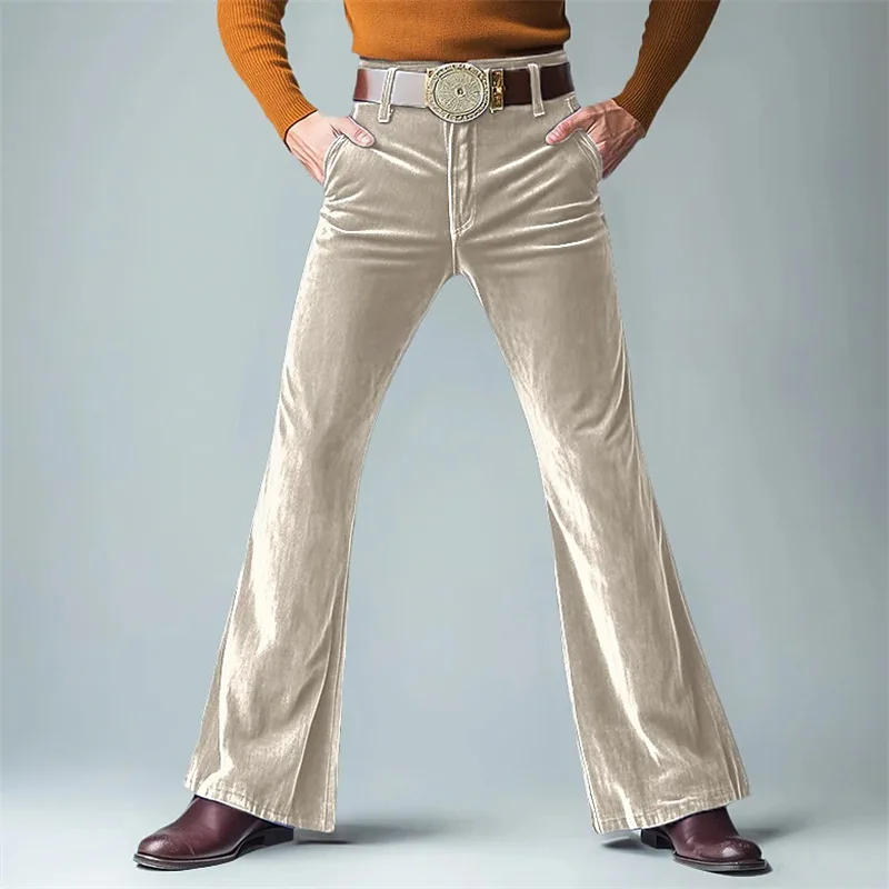 Men's-Velvet-Trousers-Flare-Dress-Pants-for-Men-Solid-Color-Slim-Fit-Bell-Bottom-Pants-Casual-Pants-Formal-Wedding-Office-Pants