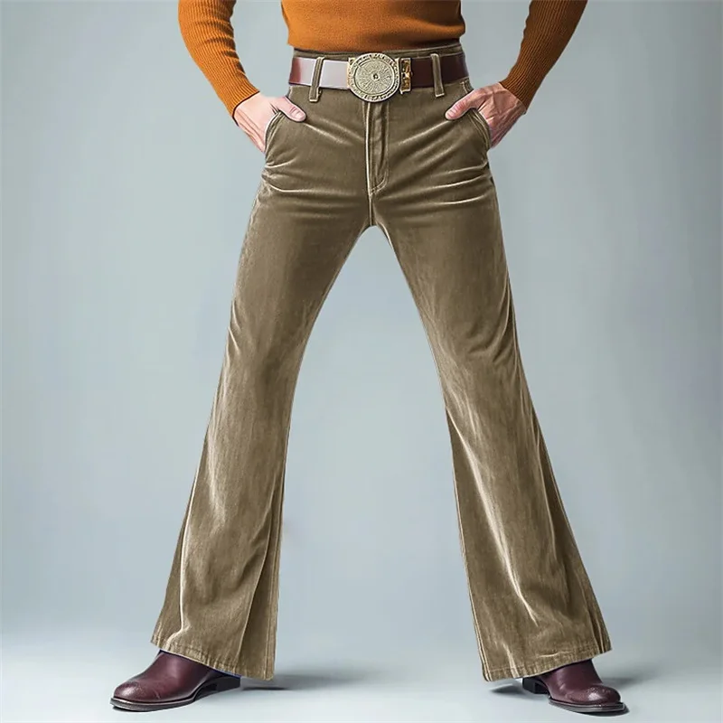 Men's-Velvet-Trousers-Flare-Dress-Pants-for-Men-Solid-Color-Slim-Fit-Bell-Bottom-Pants-Casual-Pants-Formal-Wedding-Office-Pants