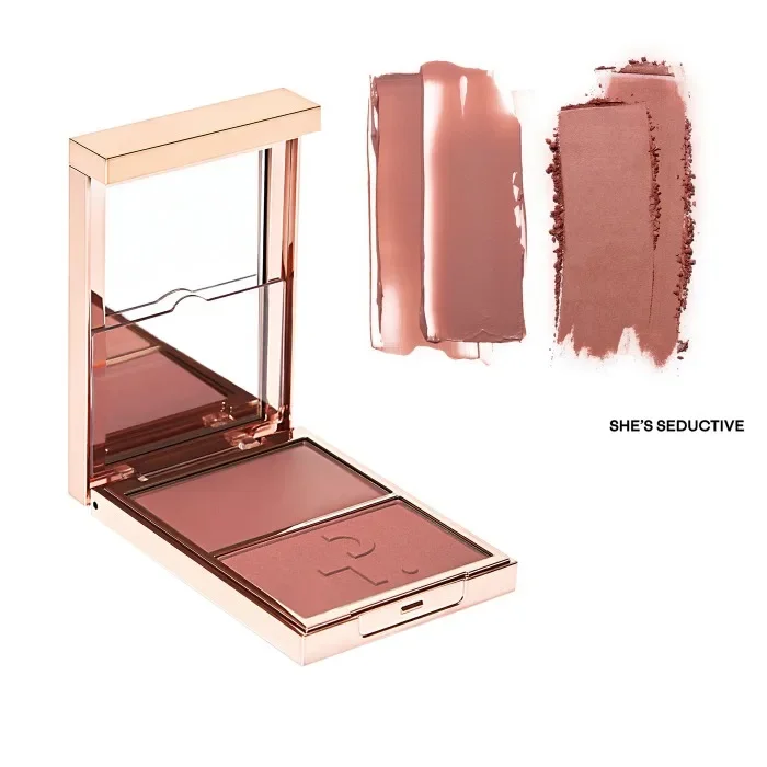 Brand Two-tone Natural Matte Cream Blush Shimmer Contour Blusher Blush Powder Longlasting Waterproof Face Blusher Cosmetics