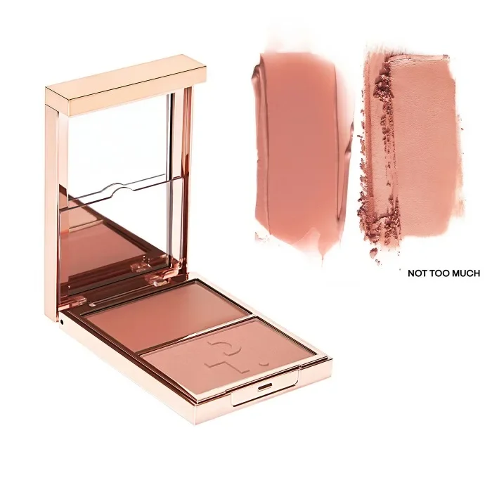 Brand Two-tone Natural Matte Cream Blush Shimmer Contour Blusher Blush Powder Longlasting Waterproof Face Blusher Cosmetics