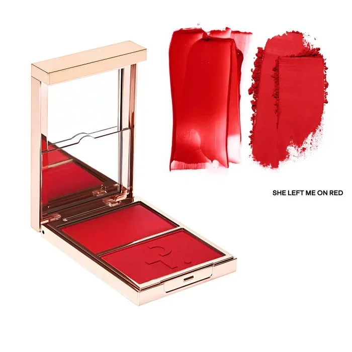 Brand Two-tone Natural Matte Cream Blush Shimmer Contour Blusher Blush Powder Longlasting Waterproof Face Blusher Cosmetics