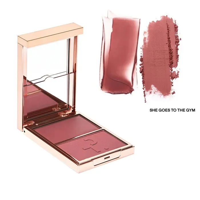 Brand Two-tone Natural Matte Cream Blush Shimmer Contour Blusher Blush Powder Longlasting Waterproof Face Blusher Cosmetics
