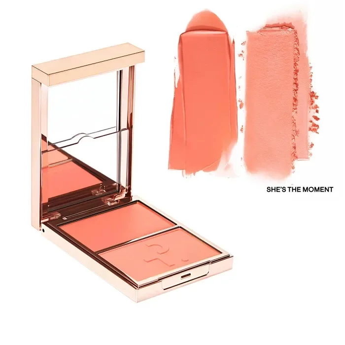 Brand Two-tone Natural Matte Cream Blush Shimmer Contour Blusher Blush Powder Longlasting Waterproof Face Blusher Cosmetics