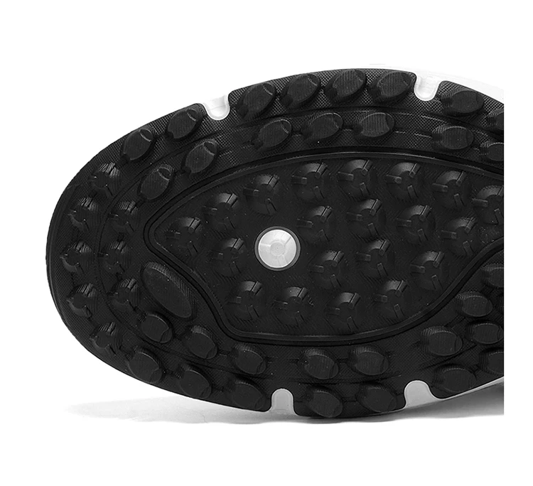 Men Rotary Buckle Golf Shoes Waterproof Leather Air Cushion Non Slip Breathable Training Sneakers 2 Colors