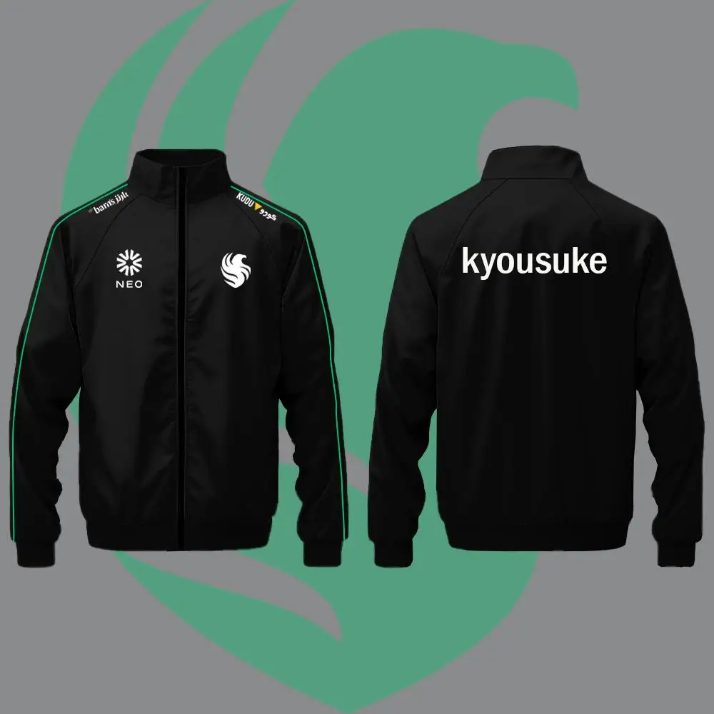 Autumn And Winter CS2 Falcon E-sports Club Uniforms Players Daily Casual Black Jacket Fans Must-have Custom Stand Collar Jacket