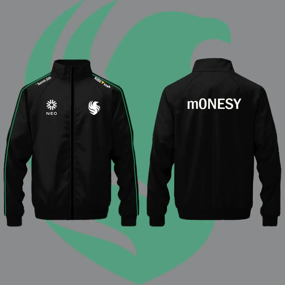Autumn And Winter CS2 Falcon E-sports Club Uniforms Players Daily Casual Black Jacket Fans Must-have Custom Stand Collar Jacket