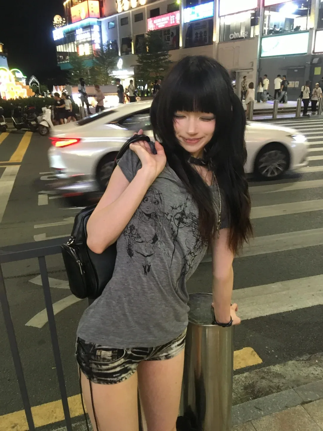 Tonngirls Japanese Y2k Print T Shirt Women Short Sleeve Slim Graphic Tops Streetwear American Retro 90s Grunge Tops E-girls