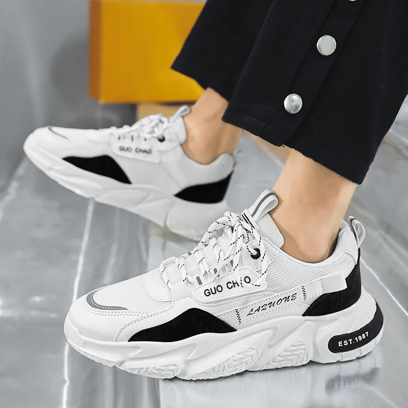 Men'S Retro Casual Sneakers: Comfortable And Grippy Lace-Up Slip-Ons for Outdoor Activities - Suitable for Men'S Spring/Summer/F